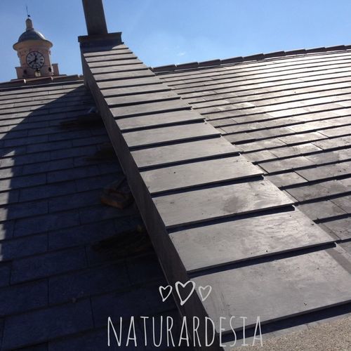Revestimento para fachada ventilada - ARDESIA MARE - MAP Slate Srl - tipo shingle / em ardósia / ripado