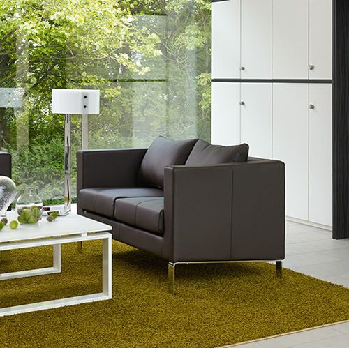 Sofá contemporâneo - TORBOLE - Febrü Büromöbel GmbH - em couro / com almofada removível / ergonômico