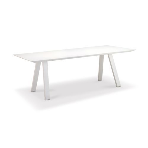 Mesa de jantar contemporânea - VANITY - VLAEMYNCK - em alumínio / com base em alumínio / retangular