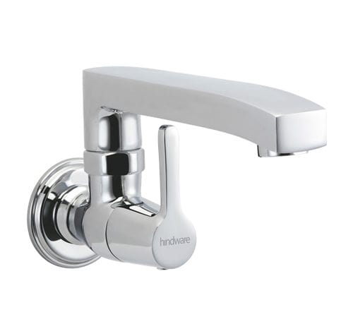 Misturador monocomando de parede - HINDWARE: BARREL NEO - HSIL Limited (Hindware) - em metal cromado / para cozinha / 1 furo