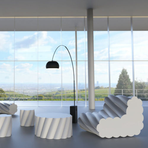 Poltrona de design original - Twist - SIXINCH Furniture - Design - Foamcoating - em espuma de alta densidade revestida / em espuma de alta densidade revestida / marrom