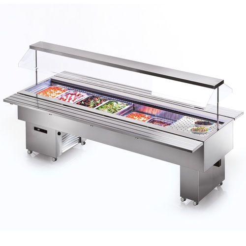 Buffet refrigerado central - ISOLA 8.0 M VT INOX - TECFRIGO SPA  - frio ventilado / para restaurante