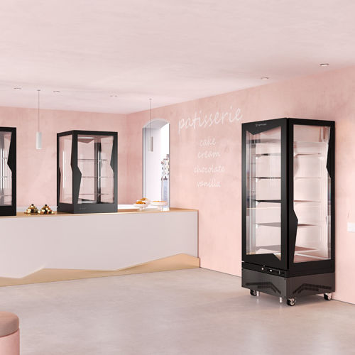 Vitrina refrigerada vertical - MARILYN 275 BTQ BIS - TECFRIGO SPA  - para confeitaria / com porta / com iluminação