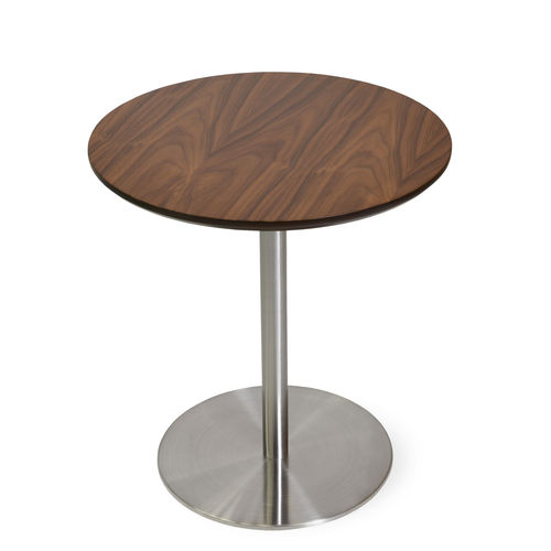 Mesa gueridon contemporânea - ARES - sohoConcept - em nogueira / em MDF / metálica