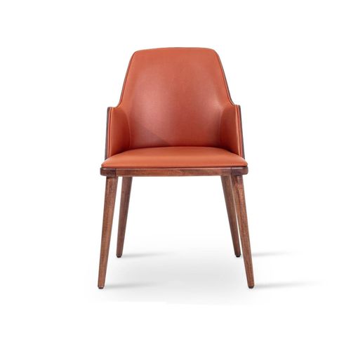 Cadeira contemporânea - ROMANO-W - sohoConcept - para ambiente interno / em couro / em nogueira