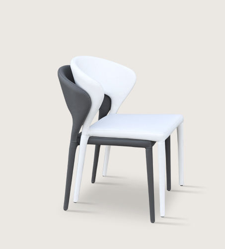 Cadeira de restaurante contemporânea - PRADA - sohoConcept - em aço / estofada / empilhável