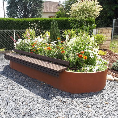 Floreira em pinho - C-NATURA - ATECH - em bambu / em aço Corten / em aço termolacado