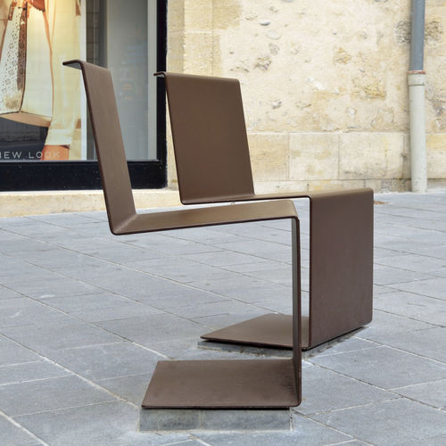 Cadeira contemporânea - BANCAKAO - FREPAT URBAN EQUIPMENT - em aço Corten / em aço galvanizado / cantilever