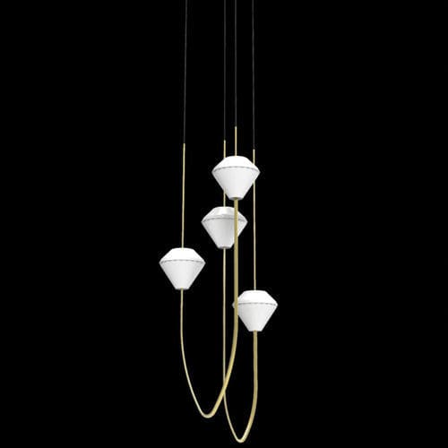 Lustre contemporâneo - TOUPIES - Octavio Amado - em latão / em porcelana / em porcelana de Limoges