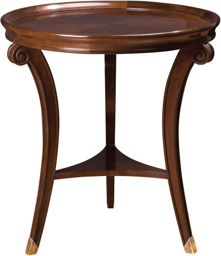 Mesa lateral clássica - JOHN WIDDICOMB : TRIPOD JW-2720 - STICKLEY - com folheado de madeira / redonda / da linha residencial