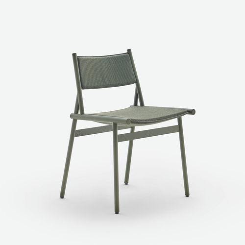 Cadeira de sala de jantar contemporânea - SLINGSHOT - HALDANE - para cozinha / para ambiente externo / em tecido