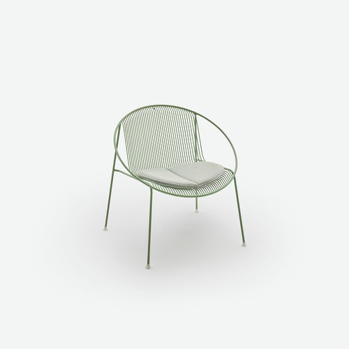 Poltrona contemporânea - Hula  - HALDANE - em Sunbrella® / em aço inoxidável / com almofada removível