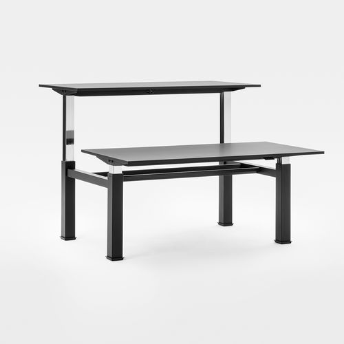Estação de trabalho - FOLLOW BENCH  - Mara - de design minimalista / em laminado / metálica