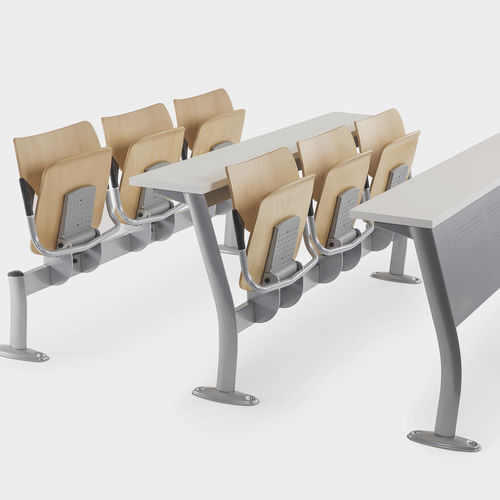 Mesa para treinamento contemporânea - GATE MONOBLOCK  - Mara - em faia / em polipropileno / com base metálica