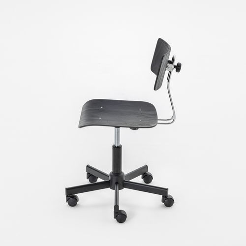 Cadeira de trabalho em tecido - WORK - Mara - em faia / com base em estrela / com rodízios