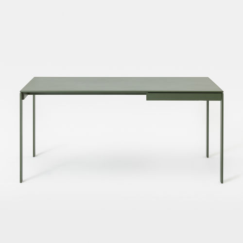 Mesa secretária de piso - FOIL - Mara - contemporânea / metálica / em laminado