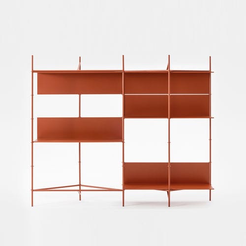 Livreiro modular - ELLE SYSTEM - Mara - de design minimalista / da linha comercial / metálico