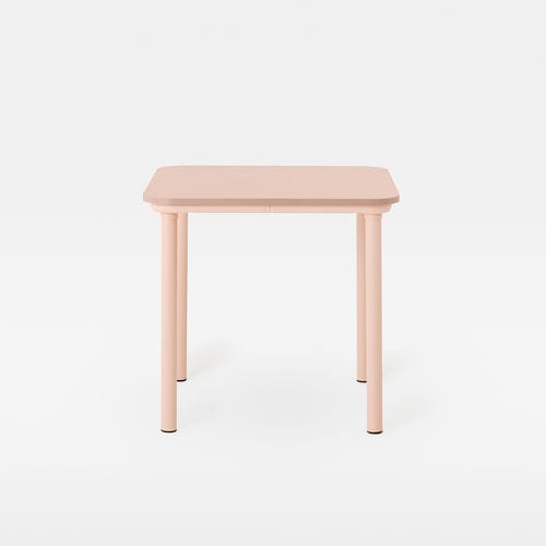 Mesa contemporânea - 220 - Mara - em laminado melamínico / com base em aço termolacado / com base de aço revestido a pó