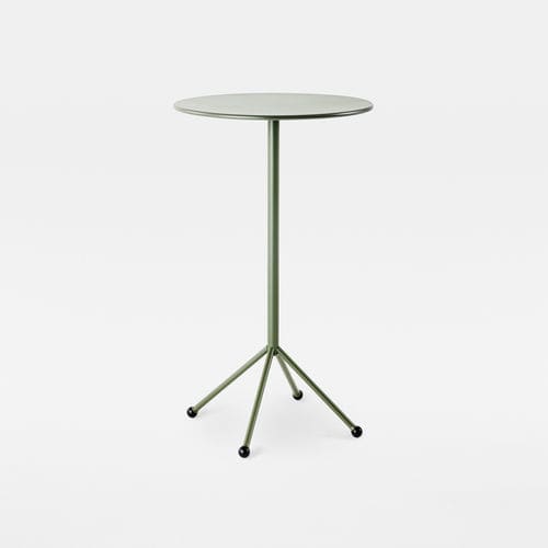 Mesa alta contemporânea - TIP  - Mara - em laminado / em laminado melamínico / com base metálica