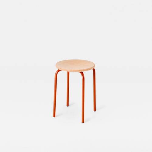 Banqueta de design minimalista - EASY - Mara - em madeira / com base metálica / empilhável
