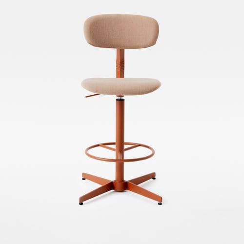 Banqueta contemporânea - TYPO SOFT - Mara - em madeira / com base metálica / em estrela de 4 pontas