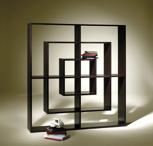 Livreiro para separação de ambientes - SQUARE - Luisa Peixoto Design - contemporâneo / da linha comercial / em MDF laqueado
