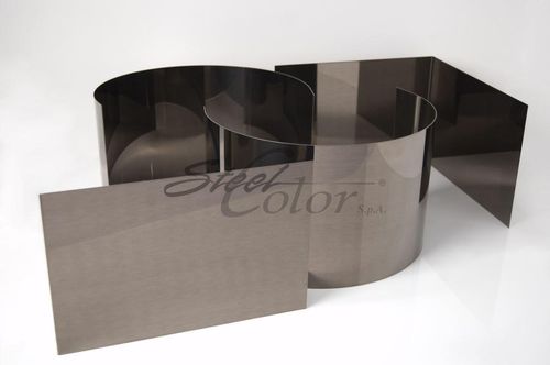 Chapa decorativa - BRONZO - Steel Color - em inox / colorida / polida