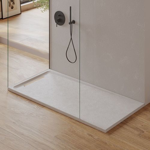 Piso de box retangular - ELAN EPOQUE - Aqua Prestige - extraplano / em poliéster / de resina