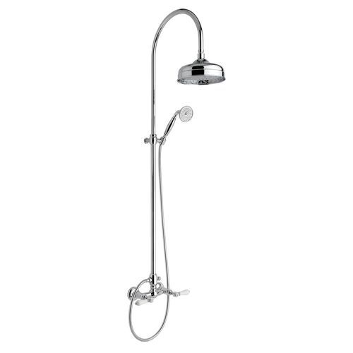 Coluna de banho para hotel - 950.1425E - Aqua Prestige - metálica / com acabamento em latão / de parede