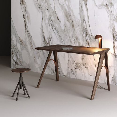 Mesa secretária contemporânea - BRIDGE - Wewood - Portuguese Joinery - em carvalho / em nogueira / em aço