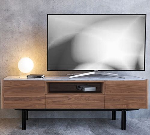 Rack de TV contemporâneo - PANAMÁ - Wewood - Portuguese Joinery - em carvalho / em nogueira / em ferro