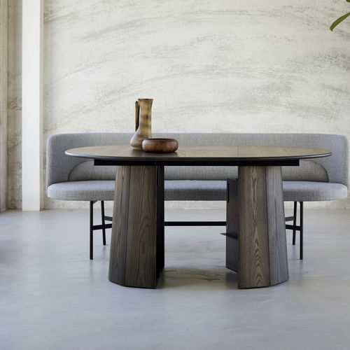 Mesa contemporânea - EEVA EXTENDABLE - more - em aço / em madeira / em madeira maciça