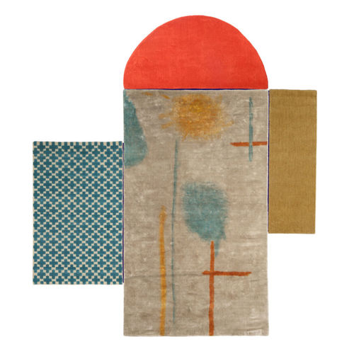 Tapete contemporâneo - MARELLE - Pulpo - estampado / de lã / retangular