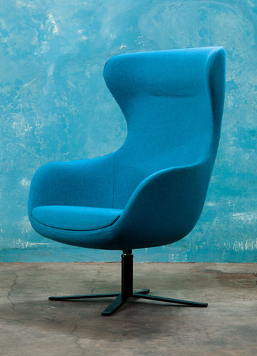 Poltrona contemporânea - KING STAR - RICCARDO RIVOLI Design - em tecido / de orelhas / com encosto alto