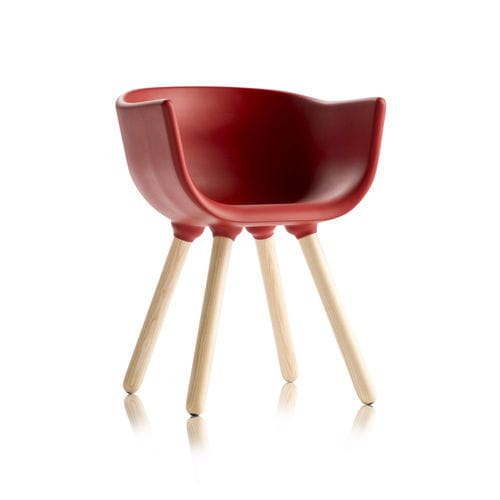 Poltrona contemporânea - TULIP SMALL - CHAIRS & MORE - em madeira / em poliuretano / com prancheta