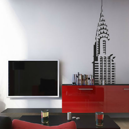 Adesivo decorativo com cidade - CHRYSLER BUILDING - Paristic - com países