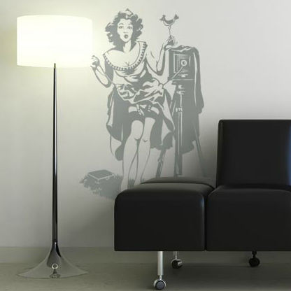 Adesivo decorativo ornamental - PIN-UP 	 - Paristic - silhueta