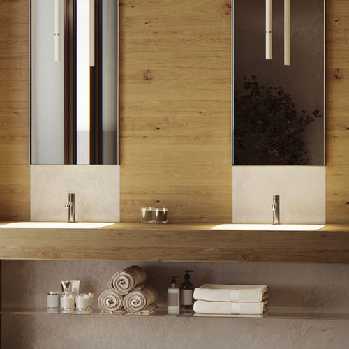 Misturador monocomando para lavatório - INZ203  - BOSSINI - de bancada / em aço inoxidável 316L / para banheiro