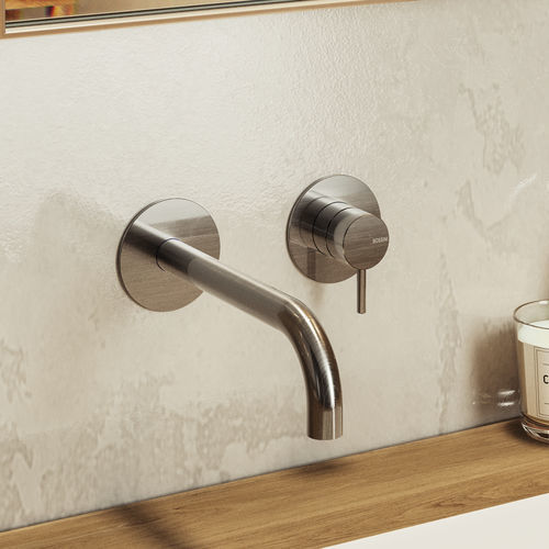 Misturador monocomando para lavatório - INZ206 + INZ205  - BOSSINI - de parede / de embutir / em aço inoxidável 316L