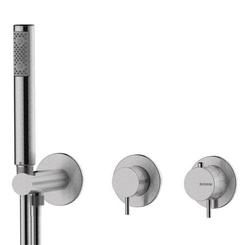 Misturador monocomando para box de banheiro - INZ227 + INZ214 - BOSSINI - de parede / termostático / em aço inoxidável 316L