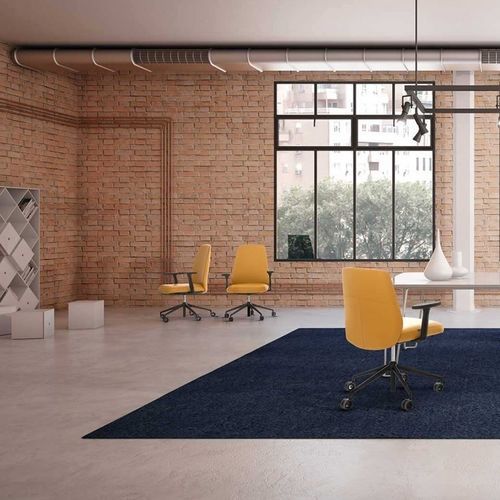 Poltronas de escritório contemporânea - BEETLE MEDIUM - Moschella Sedute Srl - em couro / em aço / estofada