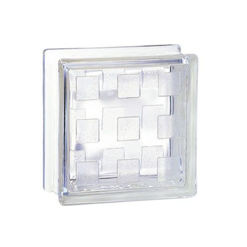 Tijolo de vidro quadrado - 60035 - LA ROCHERE - escultura / acetinado / texturizado