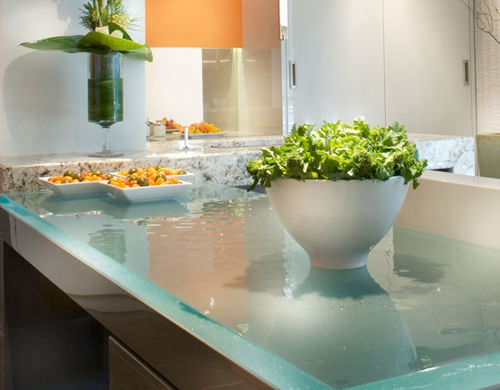 Tampo de bancada em vidro - SLEEK GLASS - ThinkGlass - para cozinha