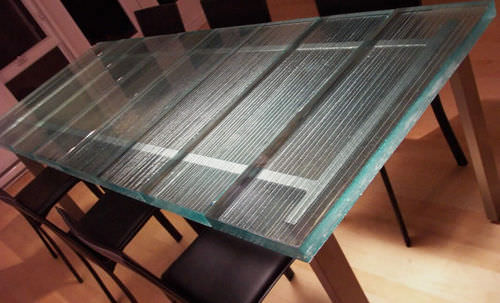 Mesa contemporânea - SOLID & FUNCTIONAL - ThinkGlass - em vidro / retangular