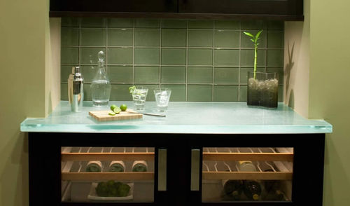 Móvel bar da linha comercial - BETTER WITH AGE - ThinkGlass - contemporâneo / em vidro / com iluminação