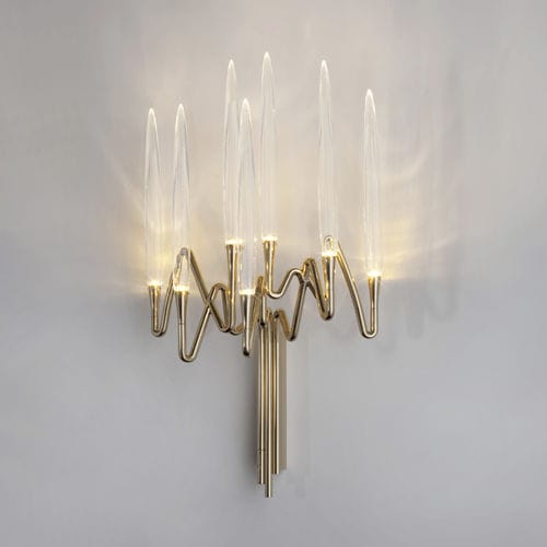 Arandela de design original - IL PEZZO 3 - Il Pezzo Mancante - para ambiente interno / em cristal / em latão