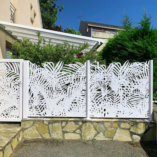 Cerca em painéis - PALMIERS - FRANCE RESILLE - para jardim / em alumínio termolacado / contemporânea