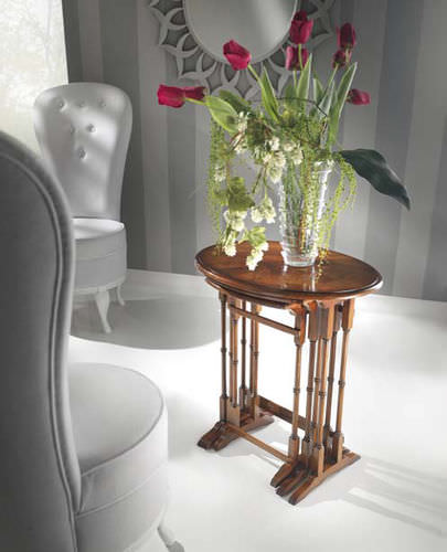 Mesa ninho de estilo - 540 - Bbelle - em madeira / oval / da linha residencial