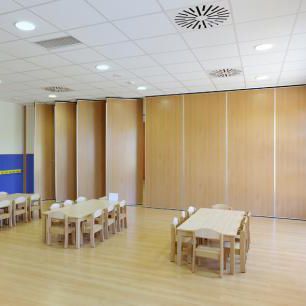 Divisória pivotante-deslizante - 00050X SERIES - DINOR - em madeira / para open space / para sala de conferências