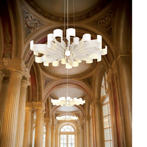 Lustre contemporâneo - 2222 SOLEIL - 22 22 EDITION DESIGN - em aço / em tecido / da linha comercial